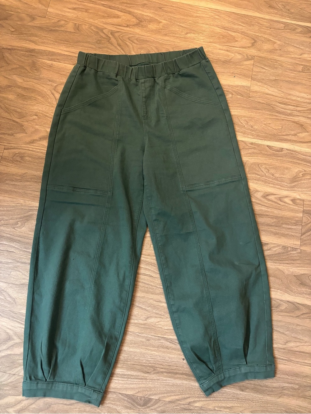 Olive Green Relaxed Utility Pants